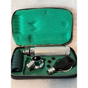 Vintage Welch Allyn Ophthalmoscope Otoscope Diagnostic Set Chrome PAT3146777